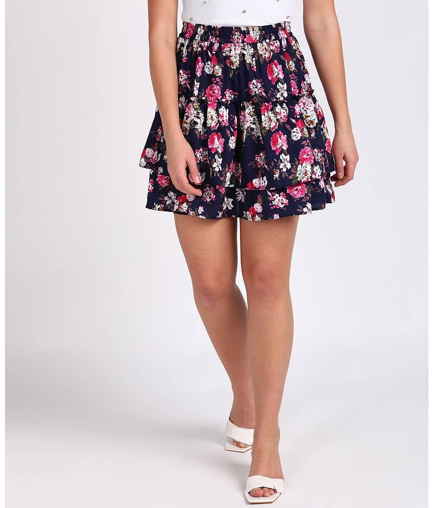 VAHSON - Black Crepe Women's Flared Skirt ( Pack of 1 )