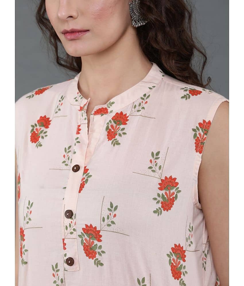 Antaran Women's Cotton Regular Top ( Peach ) view 2