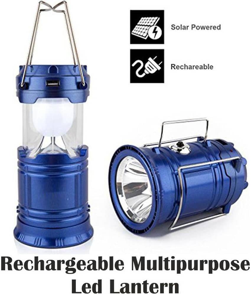 Premium Quality 2 Light Ways 6LED Led Light Lantern USB Output for Mobile Charging Point Portable Solar Charger Lantern Outdoor Emergency Camping Light Rechargeable Night Light Travel Camping view 2