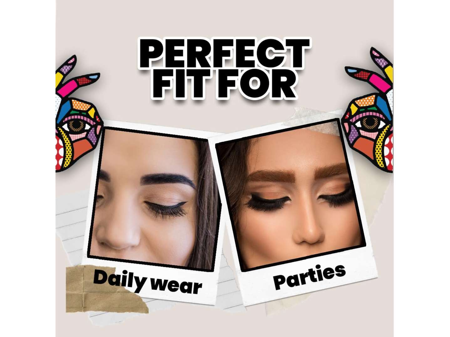 MARS Fabulash Eyelashes for Women, Lightweight False Eye Lashes, Synthetic Hair and Lightweight, Easy to Fits in Any Eye shape - 03-FLIRTY MISS view 2
