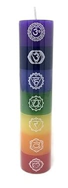 CD Craft 7 chakra tlight Candle || Spell candle used for ritual by spell casters|| Ideally made with scent|| Burning time 7 to 8hrs. view 2