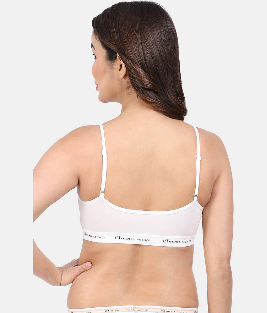AMOUR SECRET Pack of 1 Cotton Blend Non Padded Teenage Bra For Women ( White ) view 2