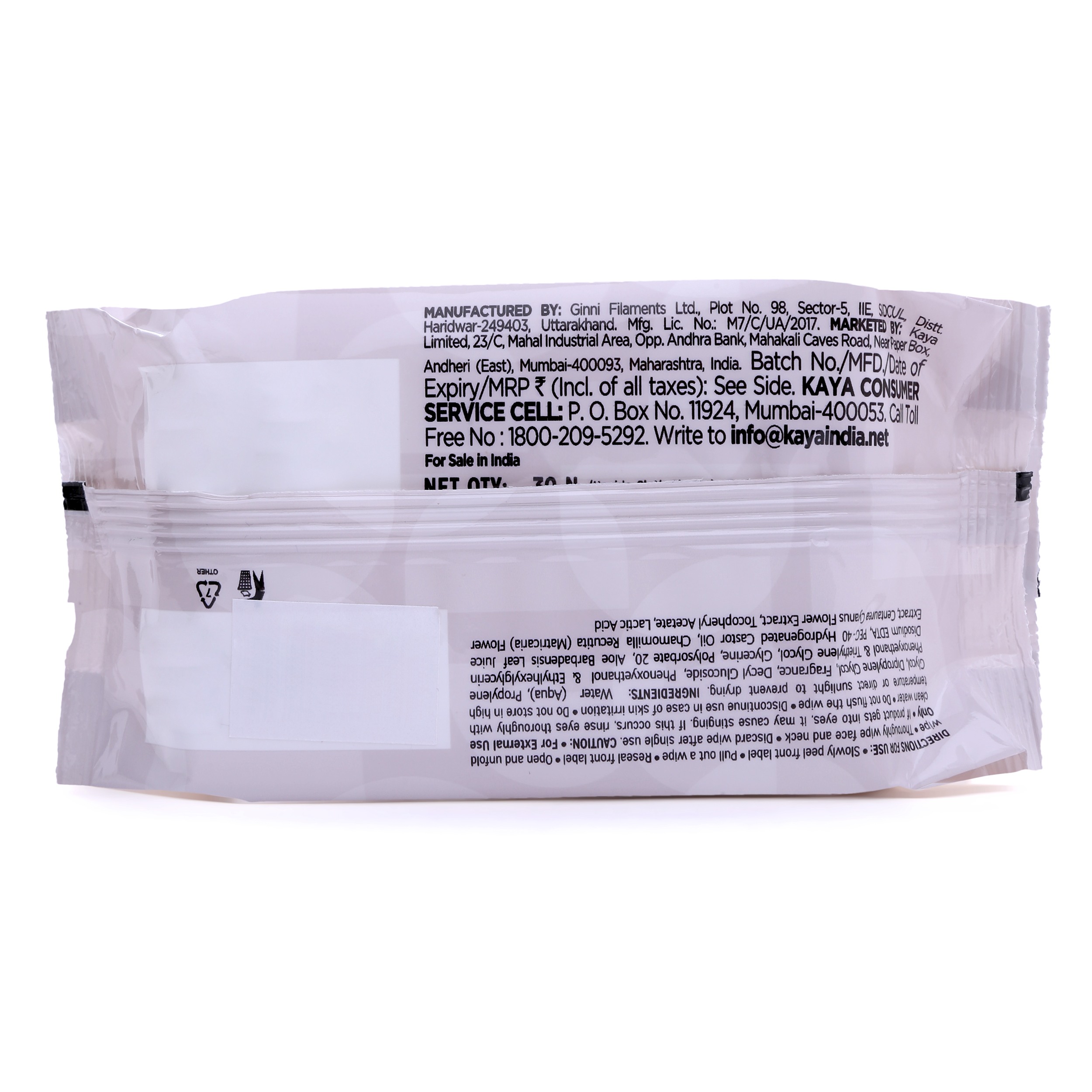 kaya Refreshing Mattifying Wipes view 2