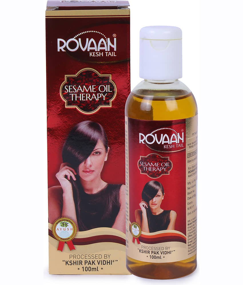 Rovaan Kesh Tail (Hair Oil) With Sesame Oil Threapy Repair Hair Thinning & Premature Graying - 100ml (Pack of 2)