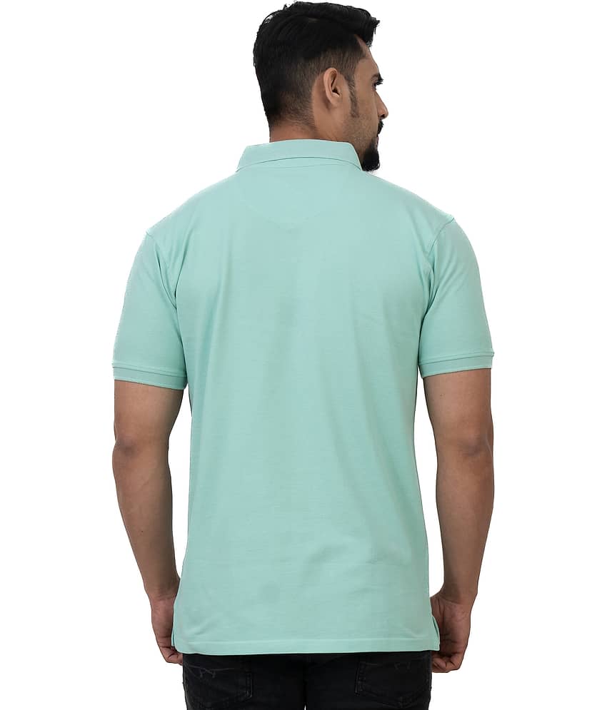 Cotstyle Pack of 1 Cotton Blend Regular Fit Solid Half Sleeves Men's Polo T Shirt ( Grey ) view 2