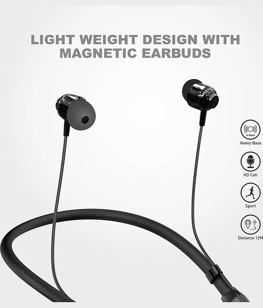 UDDO VIOLIN Neckband 300hr Playback In-the-ear Bluetooth Headset with Upto 30h Talktime Deep Bass - Black view 2