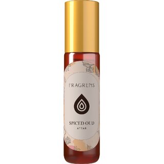 Fragrens Spice Oud Attar 10ml Long Lasting Alcohol-Free Oriental Perfume Oil for Men Women