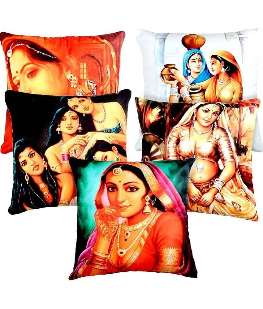 BELLA TRUE Set of 5 Cushion Covers Abstract Themed ( 40 x 40 ) view 2