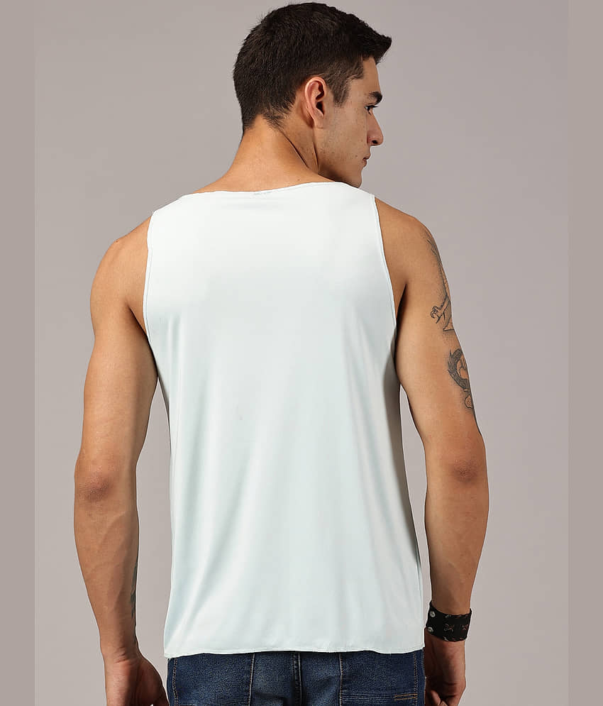 Diversify Pack of 1 Polyester Gym Vest For Men ( White ) view 2