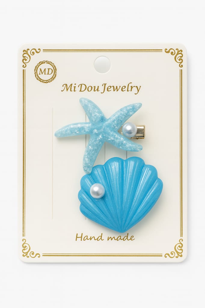 STARFISH & SHELL HAIR PINS