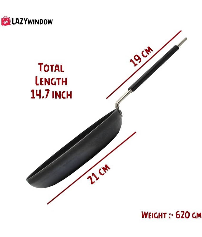 LAZYWINDOW Fry Pan Iron No Coating Fry Pan ( Pack of 2 ) view 2