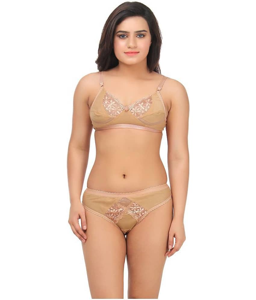 TCG Beige Lace Bra & Panty Set
