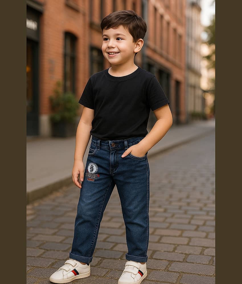 ICONIC ME Pack of 1 Boys Denim Jeans ( Navy ) view 2