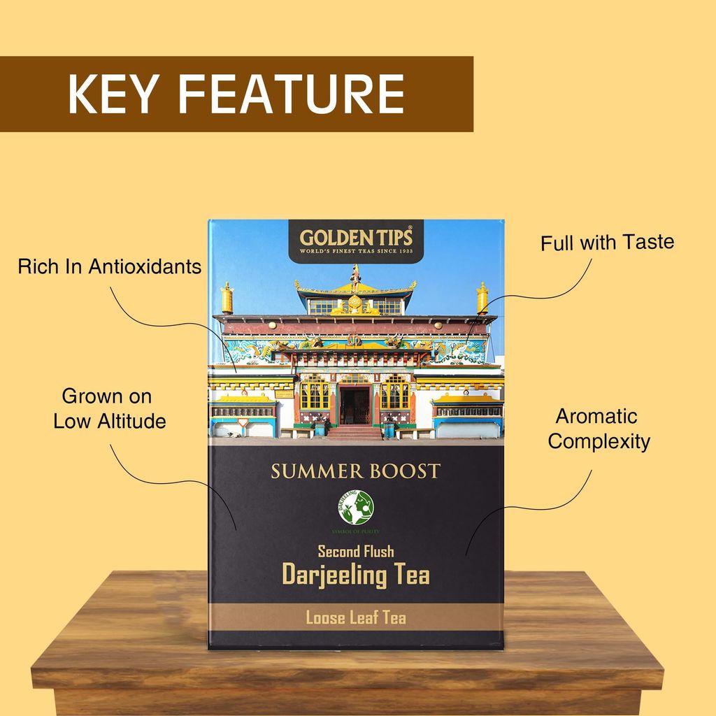 Golden Tips Summer Boost Second Flush Darjeeling Black Tea (100gm- 50 Cups) view 2