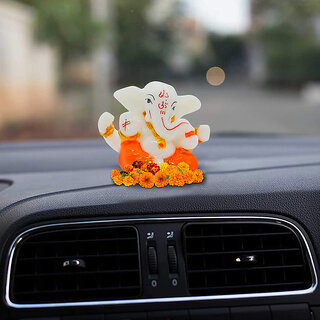 Lord Ganesh Idol Polystone Handpainted for Showpiece view 2