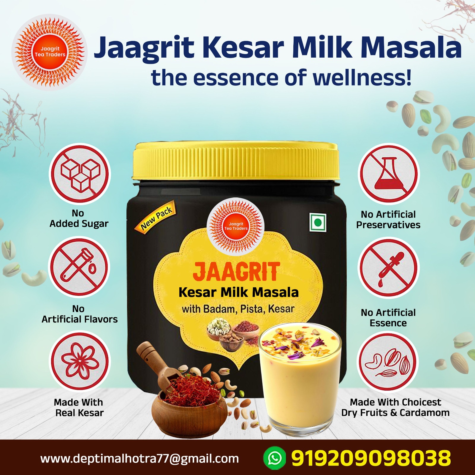 Jaagrit Premium Kesar Milk Masala 500 gm view 2