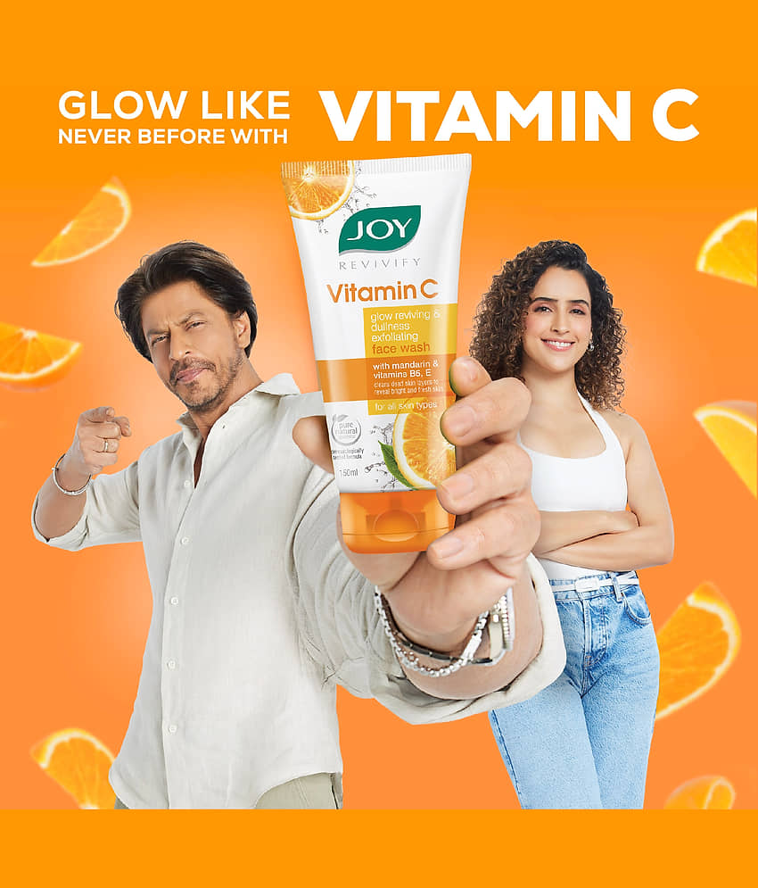 Joy Skin Brightening Vitamin C Pocket Sized Face Wash Fades Dark Spots & Repairs Skin Barrier 50ml each (Pack of 3) view 2