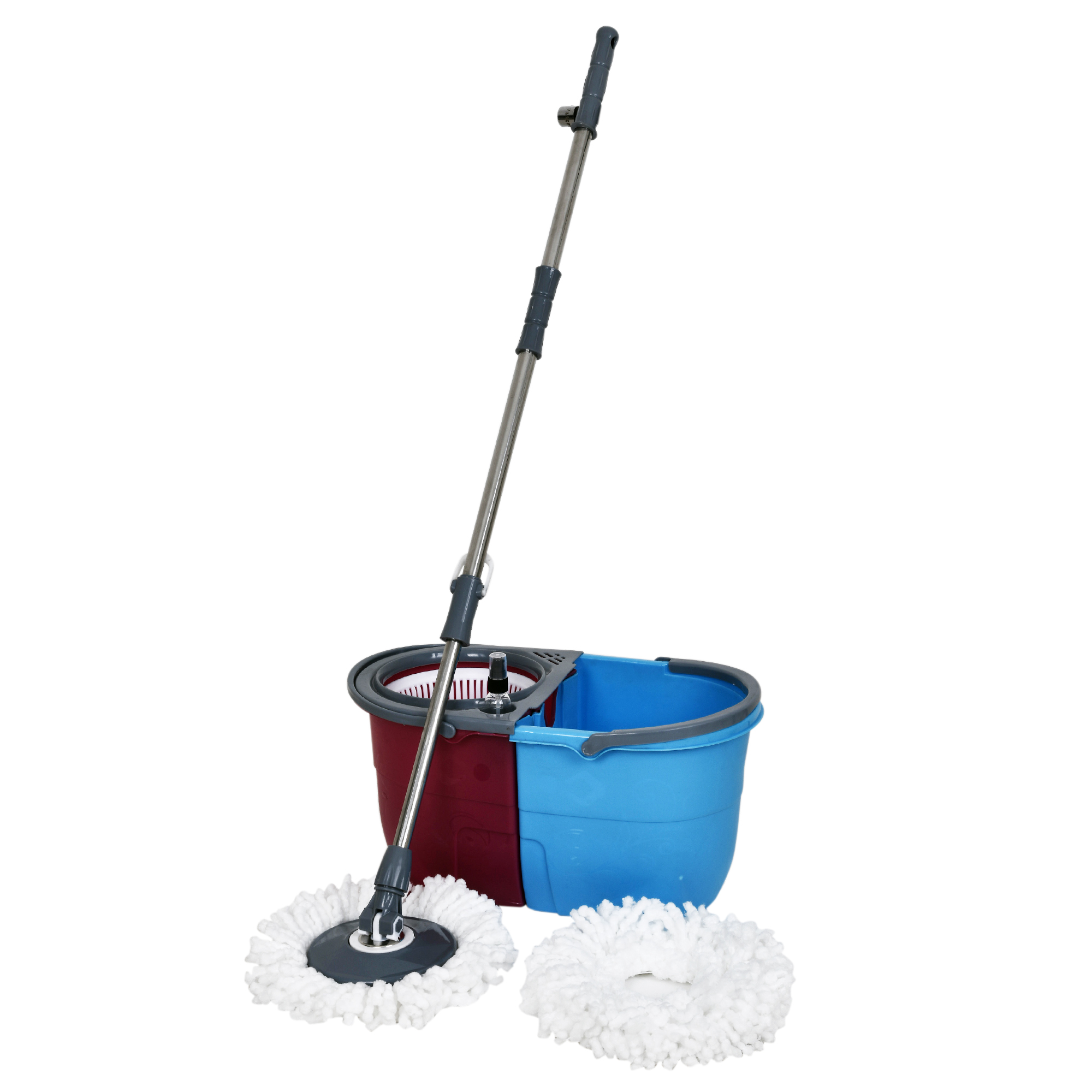 Effortless Cleaning: 360° Twin Bucket Spin Mop (ULTIMA) with Durable Steel Wringer & Quick-Dry Microfiber Heads view 2