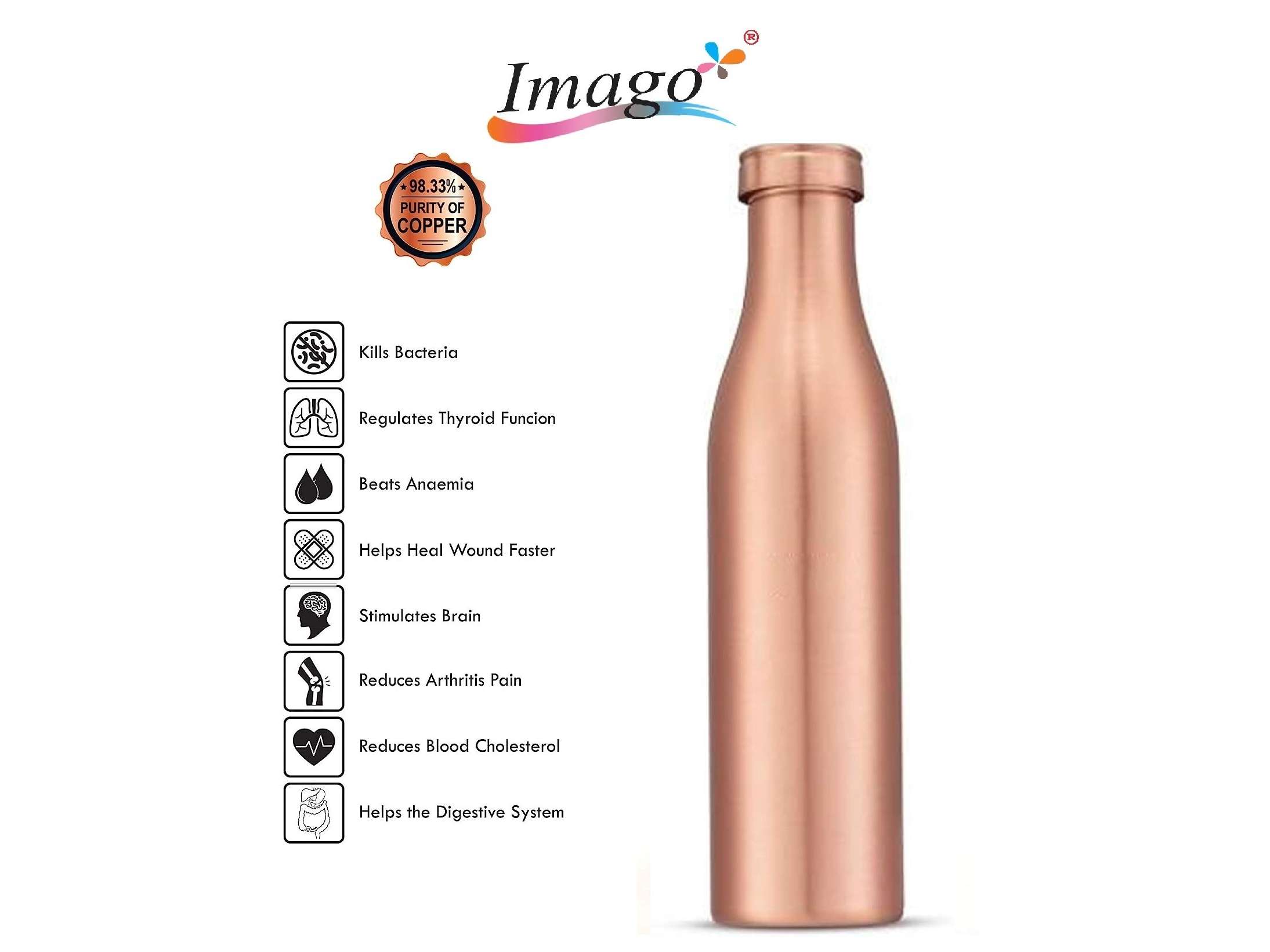 Imago Queen Copper Bottle 1L (Pack of 10) view 2
