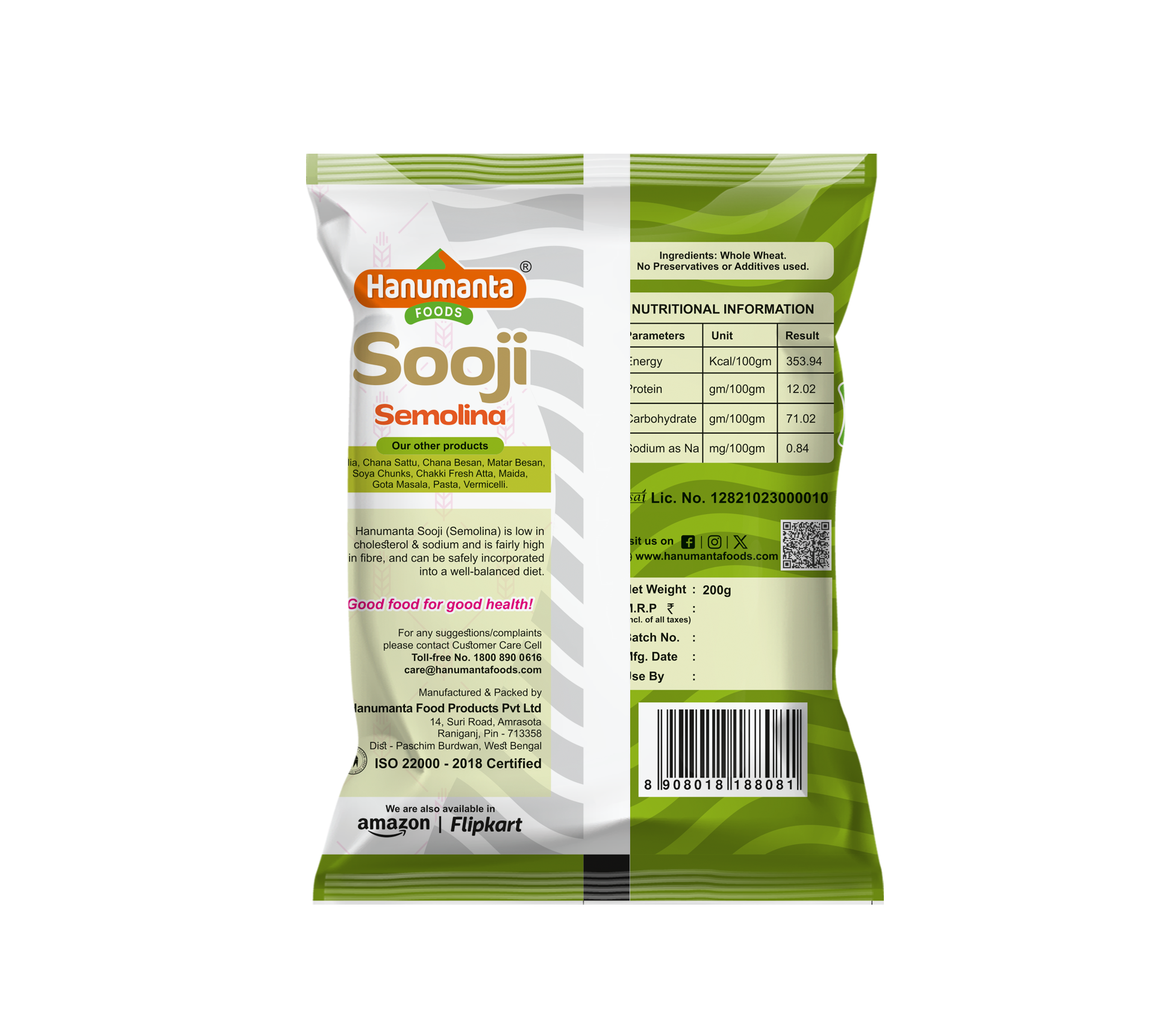 Hanumanta Foods Sooji -500g view 2
