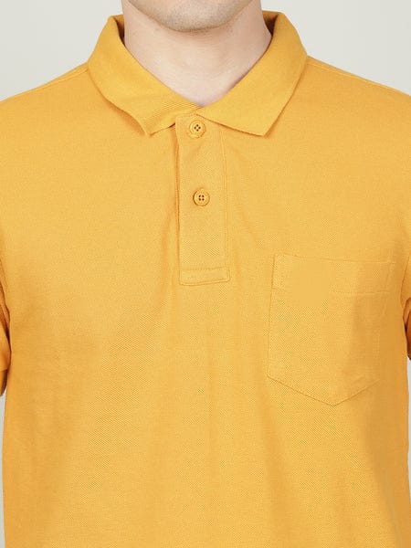 Solid Color Cotton Polo T-shirt For Men (Combo Tshirts) view 2