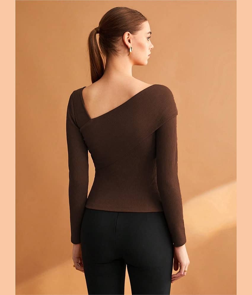 kotty Women's Viscose Regular Top ( Brown ) view 2