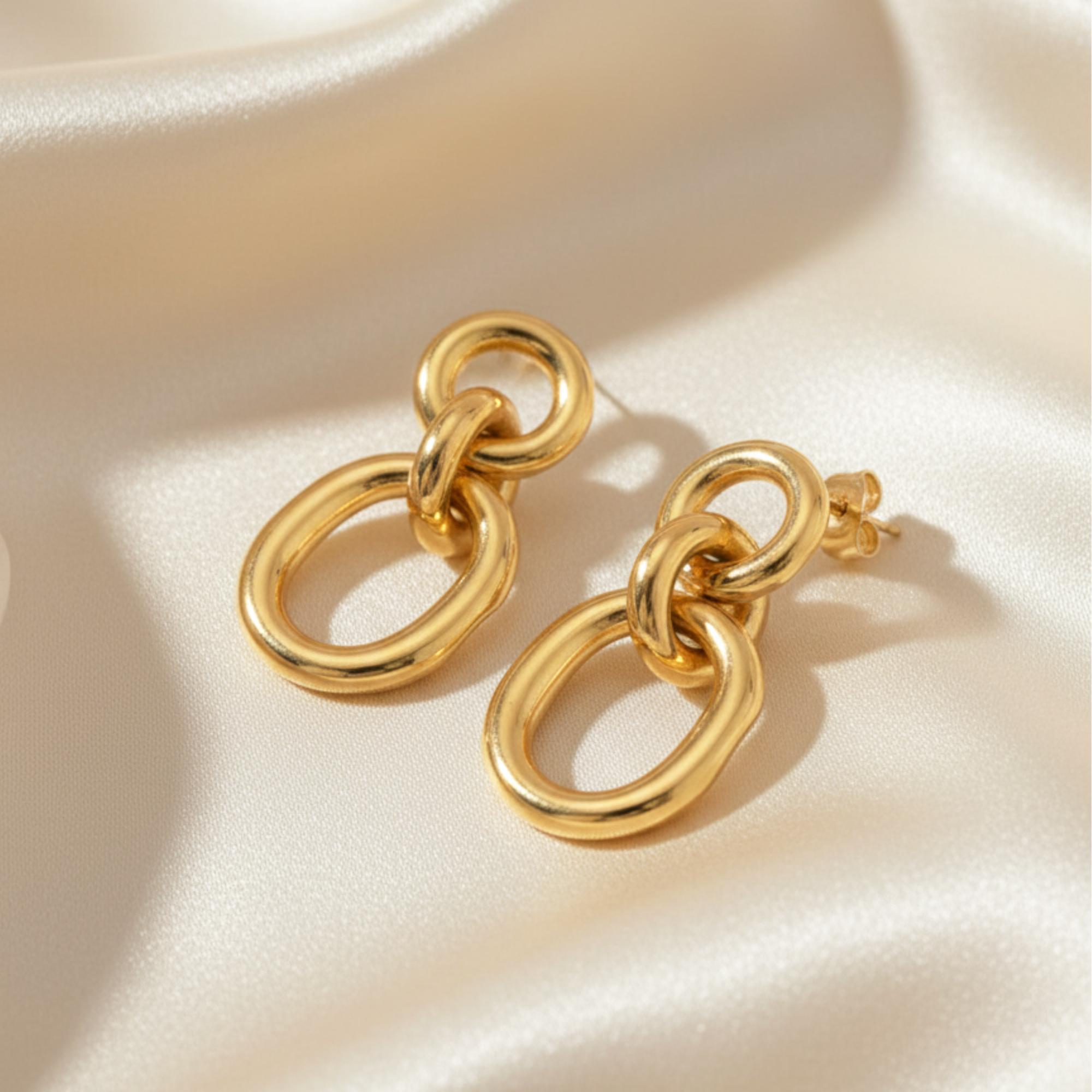 KAYYA21 Gold Plated Textured Hoop Earrings for Women | Lightweight Daily Wear Fashion Jewellery view 2