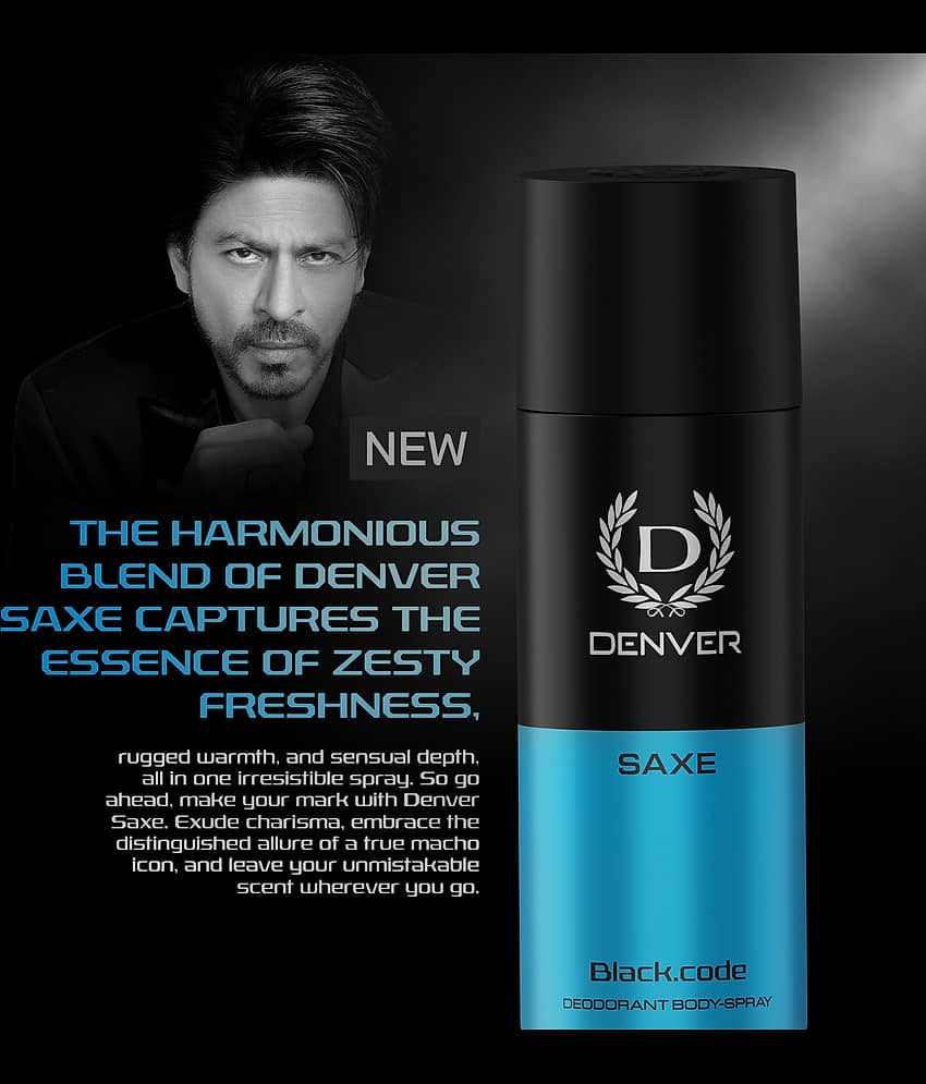 Denver Blackcode Original,Saxe &Vibe 150ml Each Deodorant Spray for Men 450 ml ( Pack of 3 ) view 2