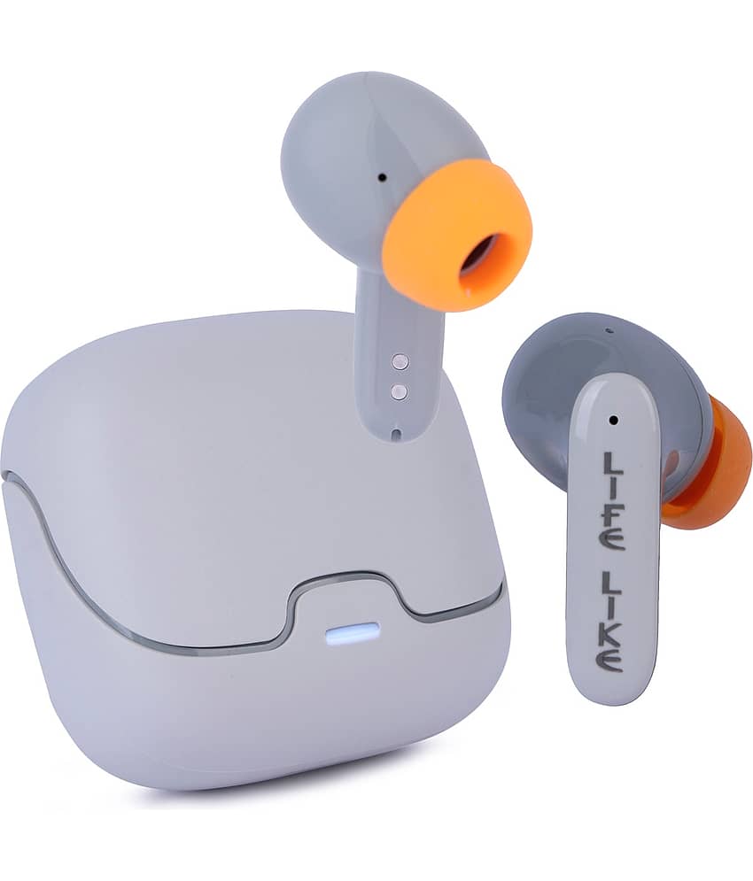 Life Like Z40 With 60H Playtime, Fast Charging, ENC Mic, 10 mm Rich Bass Drivers,Bluetooth 5.3 Ear Buds TWS - Gray view 2