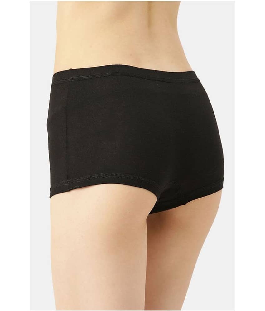 Leading Lady Cotton Women's Boy Shorts ( Black ) view 2