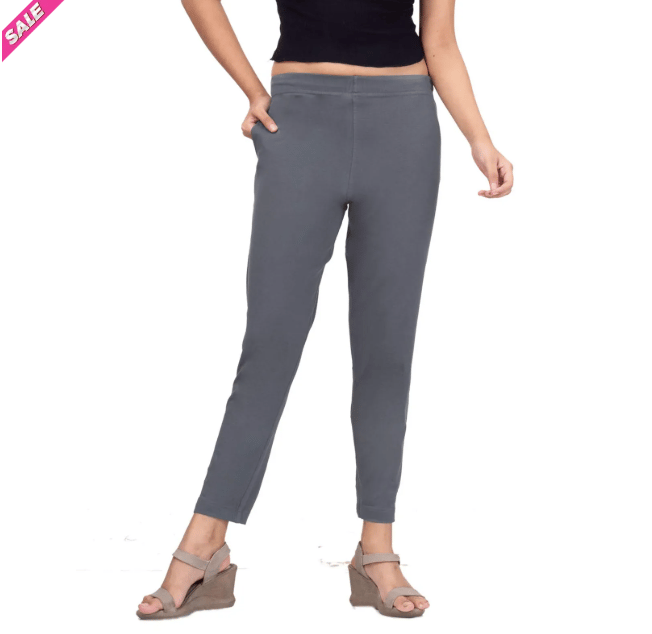 Women's Solid Color Stretchable Ankle Length Leggings
