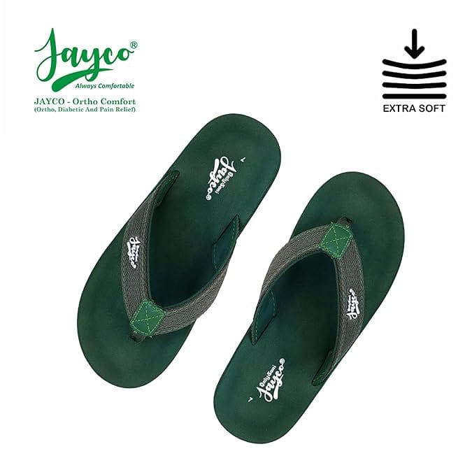 Jayco Cushioned comfort slippers for men | oversize look | slip-resistant | Soft insole | pain relief | Rubber outsole | stylish design | indoor and outdoor flip flop