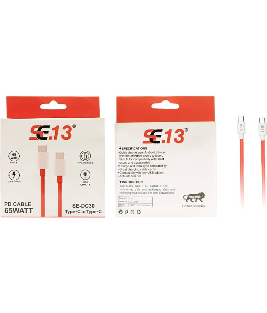 SE13 - White 3A Type C Cable 1 Meter view 2