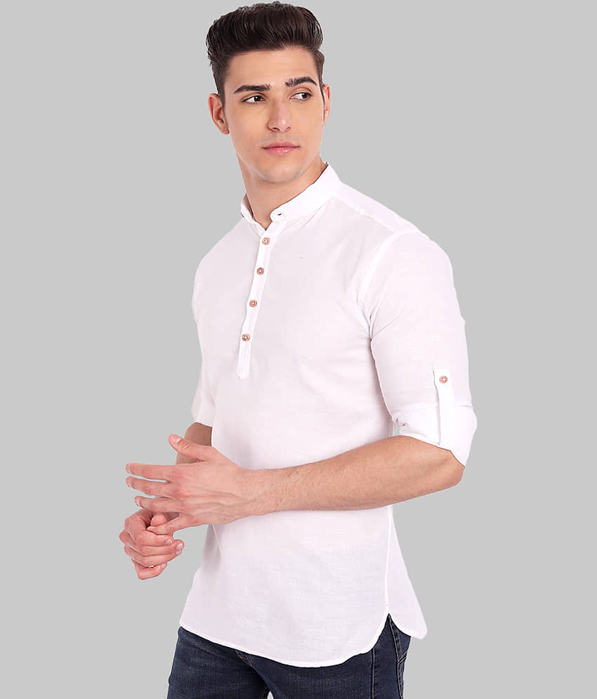 Vida Loca - Black Cotton Men's Shirt Style Kurta ( Pack of 1 ) view 2