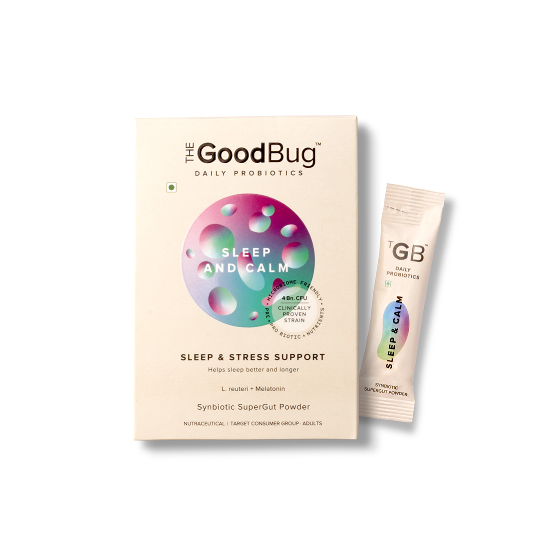 The Good Bug Sleep and Calm Synbiotic SuperGut Powder 2 Gms (Pack of 15 Sticks)