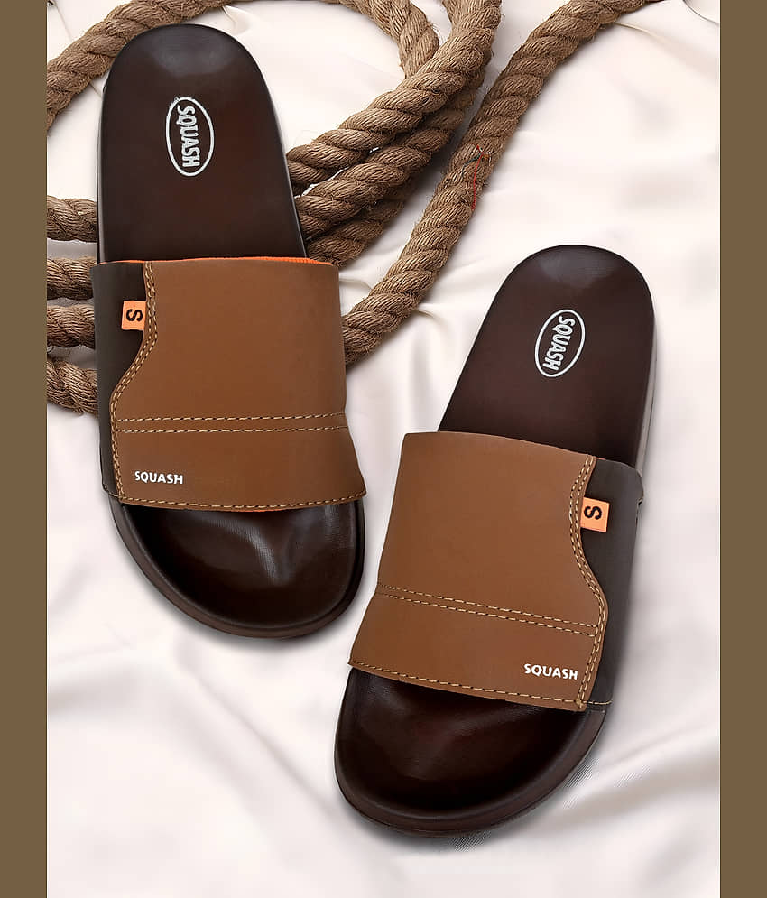 Squash Brown Men's Thong Flip Flop