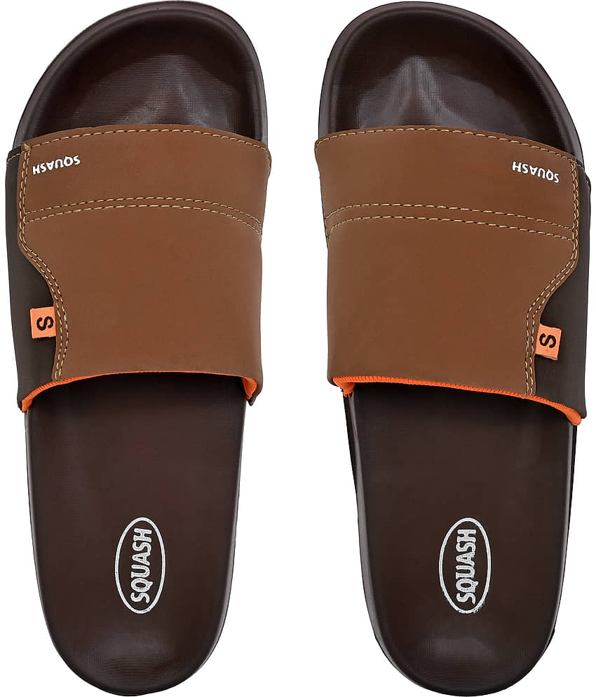 Squash Brown Men's Thong Flip Flop view 2