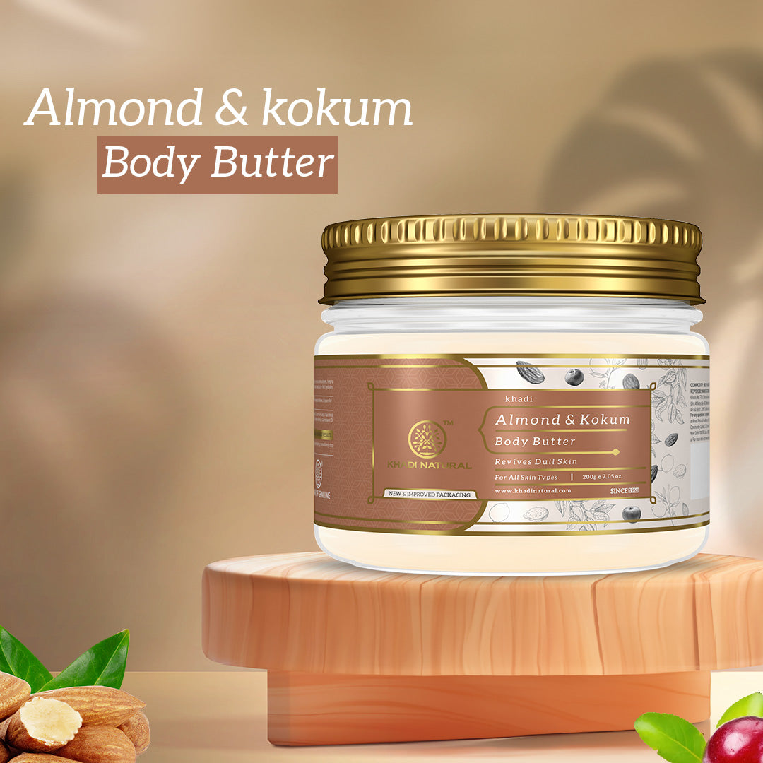 Khadi Natural Almond & Kokum Body Butter - 200gm Sale view 2
