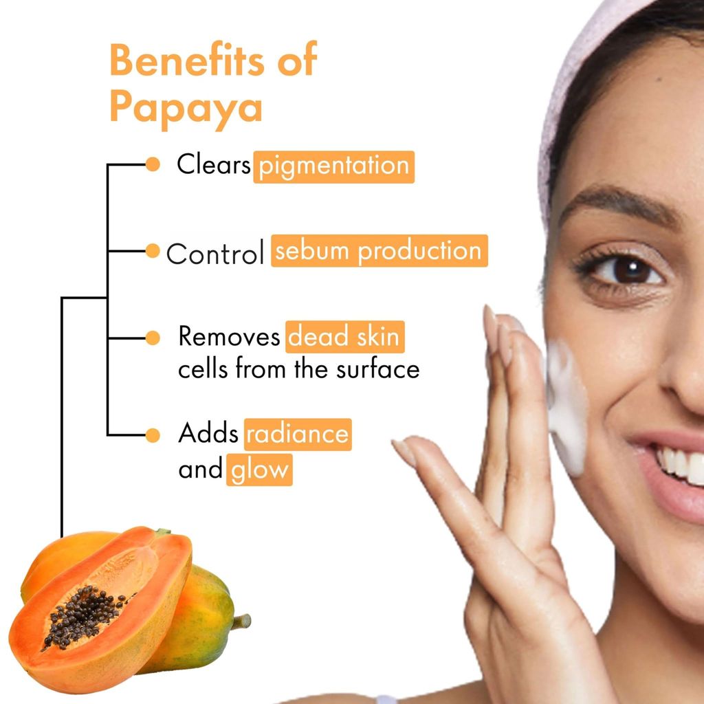 LEvee Detan Papaya Facewash for Men & Women. Pack of 3 | Face Wash (300 ml) view 2