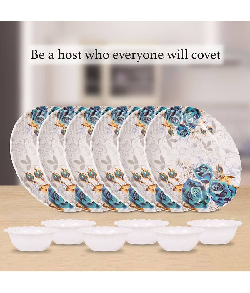HomePro Royal Lehar 6 Plates 6 Bowl Blue Melamine Dinner Set ( Pack of 12 ) view 2