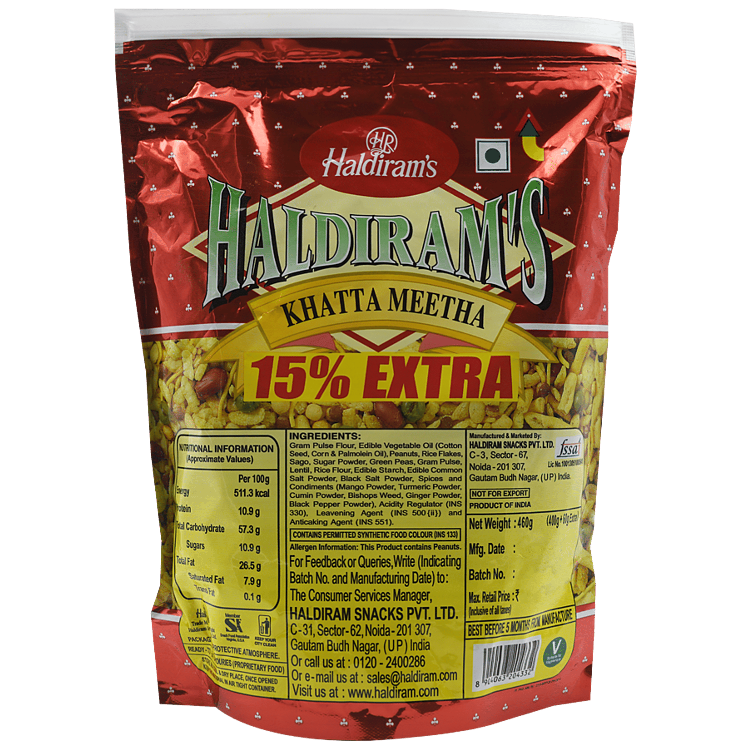 Haldiram's Khatha Meetha Namkeen, 400 G Pouch view 2