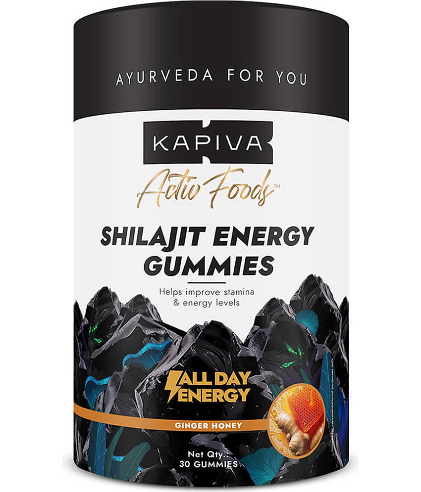 Kapiva Himalayan Shilajit Gummies | 225mg Shilajit/Gummy | Ginger Honey Flavour | NABL-Certified Gummy | Boosts Energy Levels, Endurance & Stamina | No Added Sugar | Gelatin Free | 30 Gummies