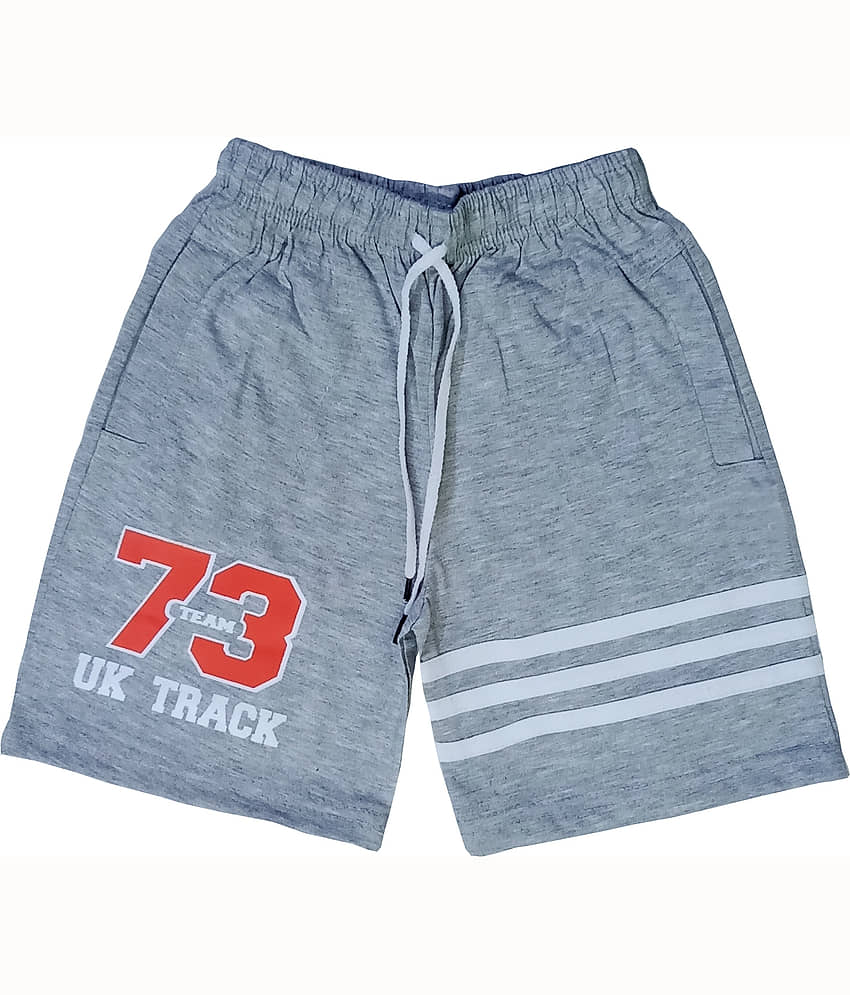 atlans Pack of 2 Cotton Blend Shorts For Boys ( Gray ) view 2