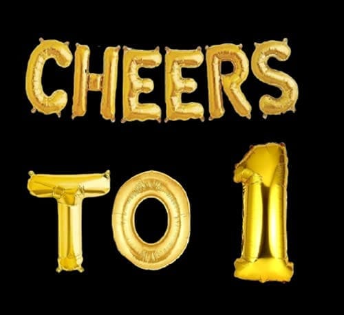 Partyzon Gold Cheers to Birthday Foil Balloon Combo Party Decoration for Anniversary Celebration 16 Inches view 2