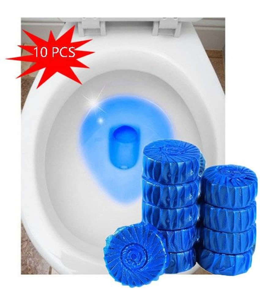 Radhe Creation (Pack 1 - 10pc) Automatic Flush Toilet Bowl Cleaner Tablets, Bathroom Toilet Tank Cleaner, Powerful Cleaning Ball Toilet Blue Deep Clean Bubbles, Mild Lemon Scent, Long Lasting Fresh Air05:45 PM