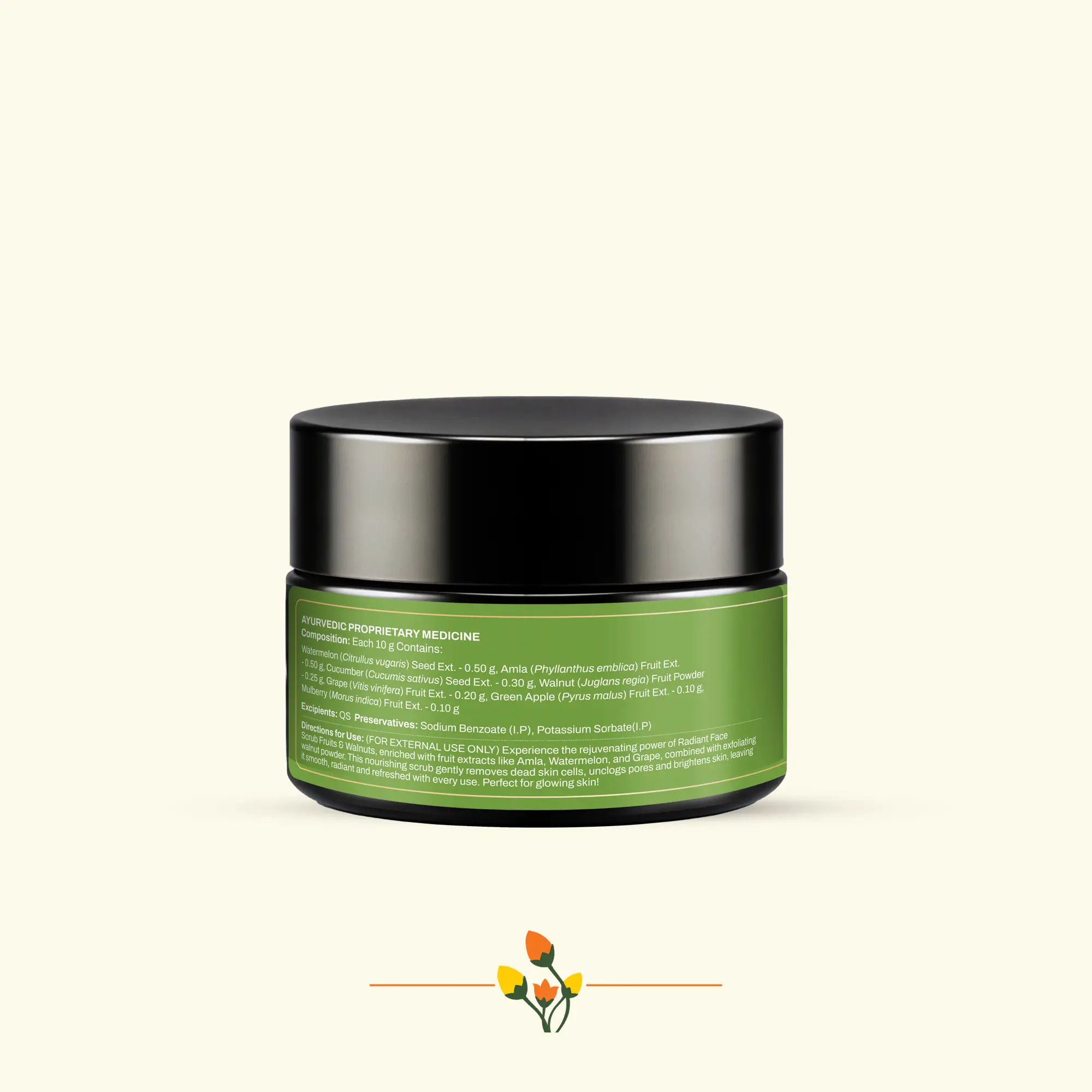 ashpveda Radiant Face Scrub with Fruits & Walnuts view 2