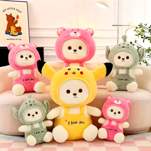 Teddy Bear with Cap - 'I Love You' Plush Toy for Kids view 2