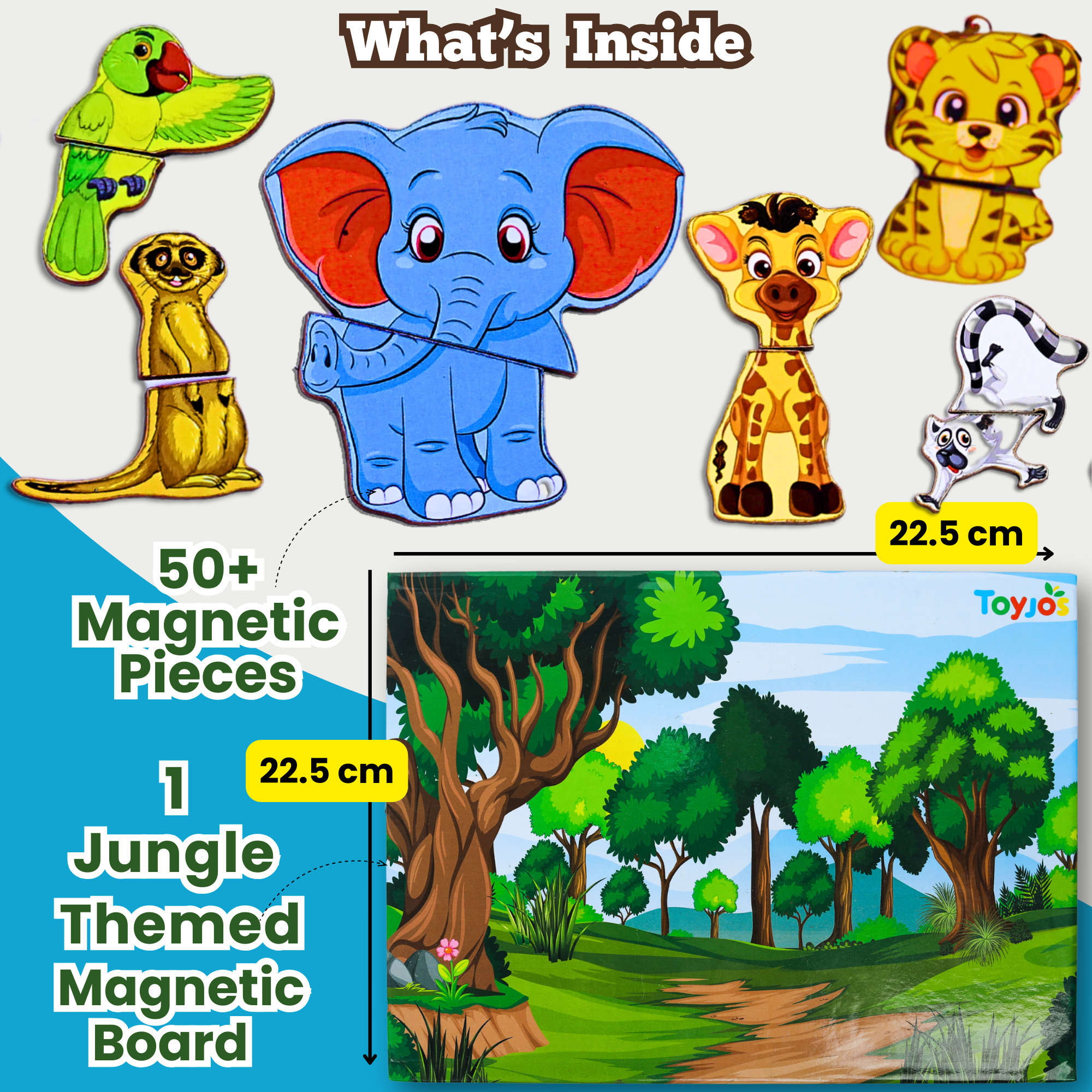 TOYJOS Wooden Solar System Magnetic Puzzle for 2-7 Years Kids | 40 Piece Strong Magnetic Pcs with Board | Educational DIY Science Jigsaw Puzzle Kit Memory Learning Games Birthday Gifts for Boys, Girls view 2