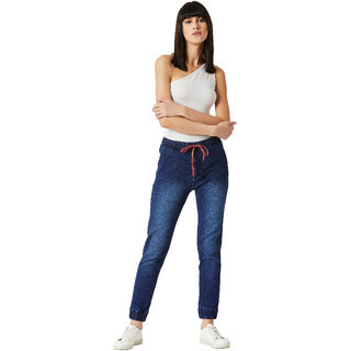 Miss Chase Women's Navy The Gossip Girl Denim Jogger view 2