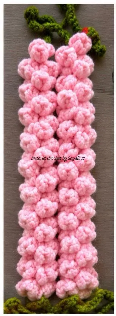 Crochet Colour Gajra Pink